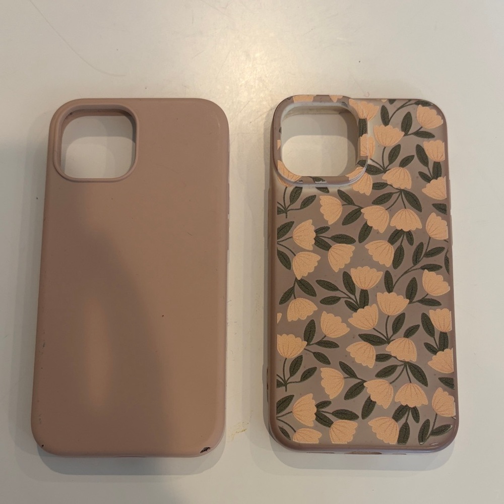 Pink & Floral Patterned Phone Case Set